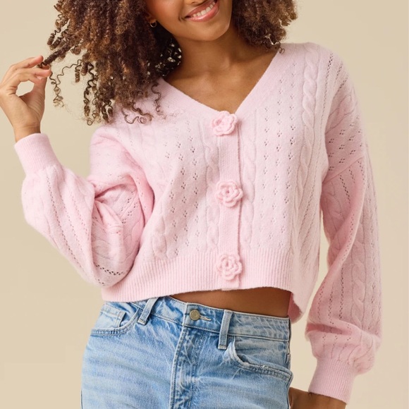 Altar'd State Sweaters - Altar’d State Regina Rose Cardigan